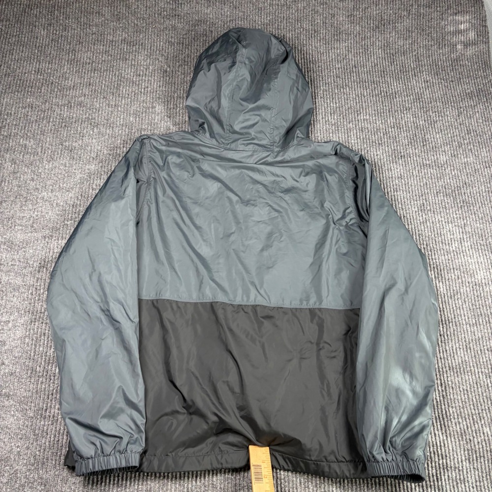 Columbia Womens XL Gray Black Fleece Lined Windbreaker Hooded Jacket Pink Zip - Picture 3 of 6